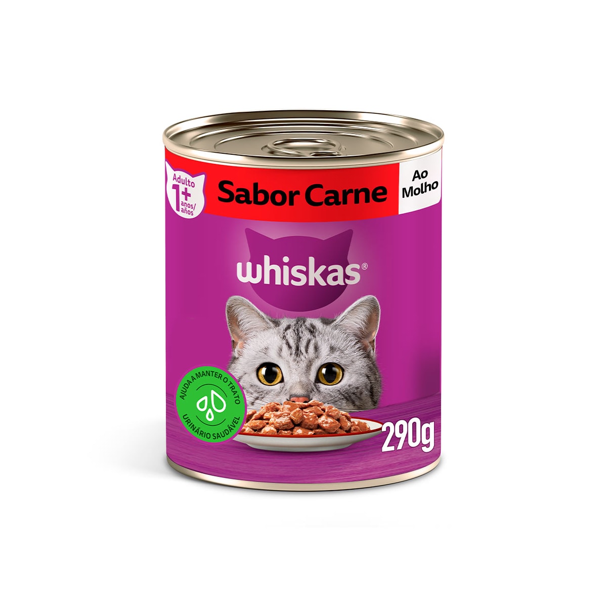 Ração Úmida Whiskas Sachê Sabor Carne ao Molho 290g