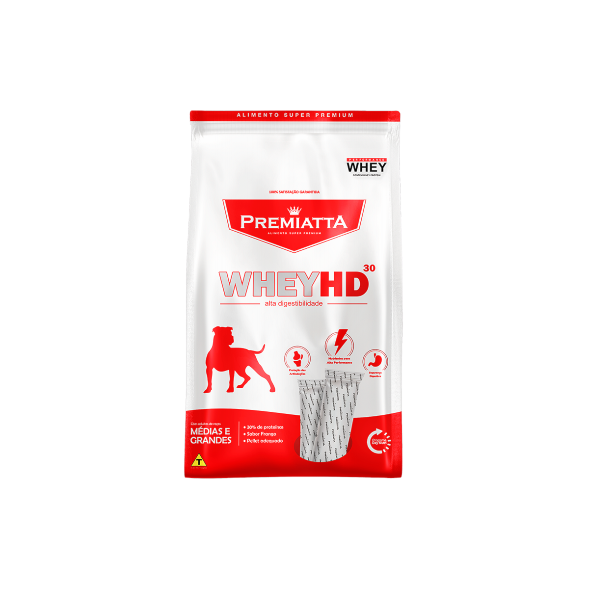 Ração WheyHD Alta Digestibilidade Cã0 Ad M/G Frango 12kg