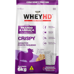 Ração WheyHD Cães Adultos Crispy Frango e Linhaça Porte Pequeno 6kg