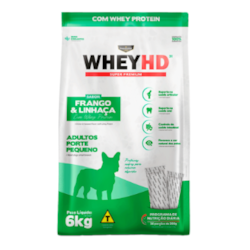 Ração WheyHD Cães Adultos Porte Pequeno Frango e Linhaça 6kg