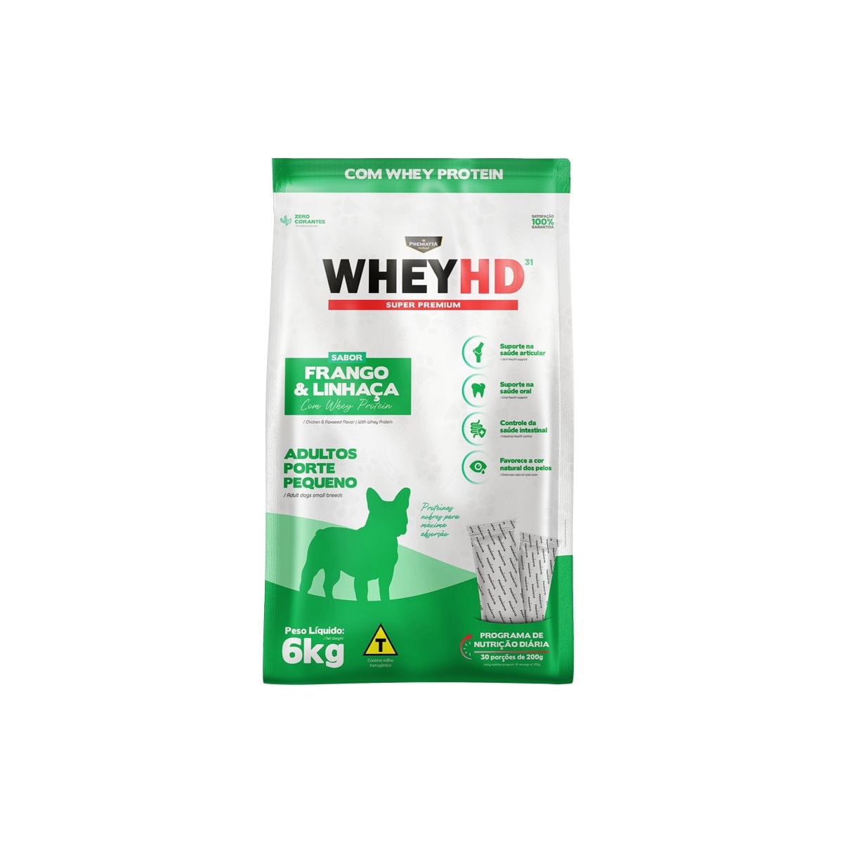 Ração WheyHD Cão Adulto Porte Peq Alta Digestibiilidade 3kg