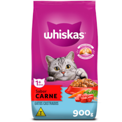 Ração Whiskas Carne para Gatos Adultos Castrados