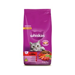 Ração Whiskas para Gatos Adultos Sabor Carne
