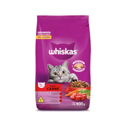 Ração Whiskas para Gatos Adultos Sabor Carne