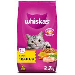 Ração Whiskas para Gatos Adultos Sabor Frango