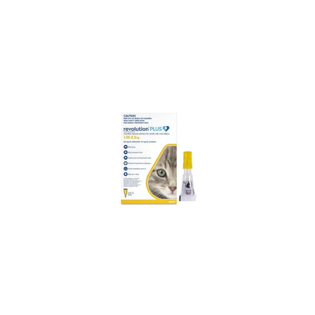 Revolution Plus (Gatos)(1,25 A 2,5KG)(0,25ML) C/01 Pipeta