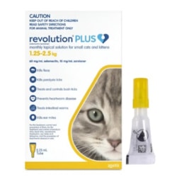 Revolution Plus (Gatos)(1,25 A 2,5KG)(0,25ML) C/01 Pipeta