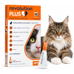 Revolution Plus (Gatos) 2,6 A 5KG 0,50 ML C/ 01 Pipeta