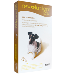 Revolution Zoetis 12% 0.50ml para Cães 5,1Kg a 10kg