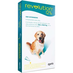 Revolution Zoetis 12% 2ml para Cães de 20,1Kg a 40kg