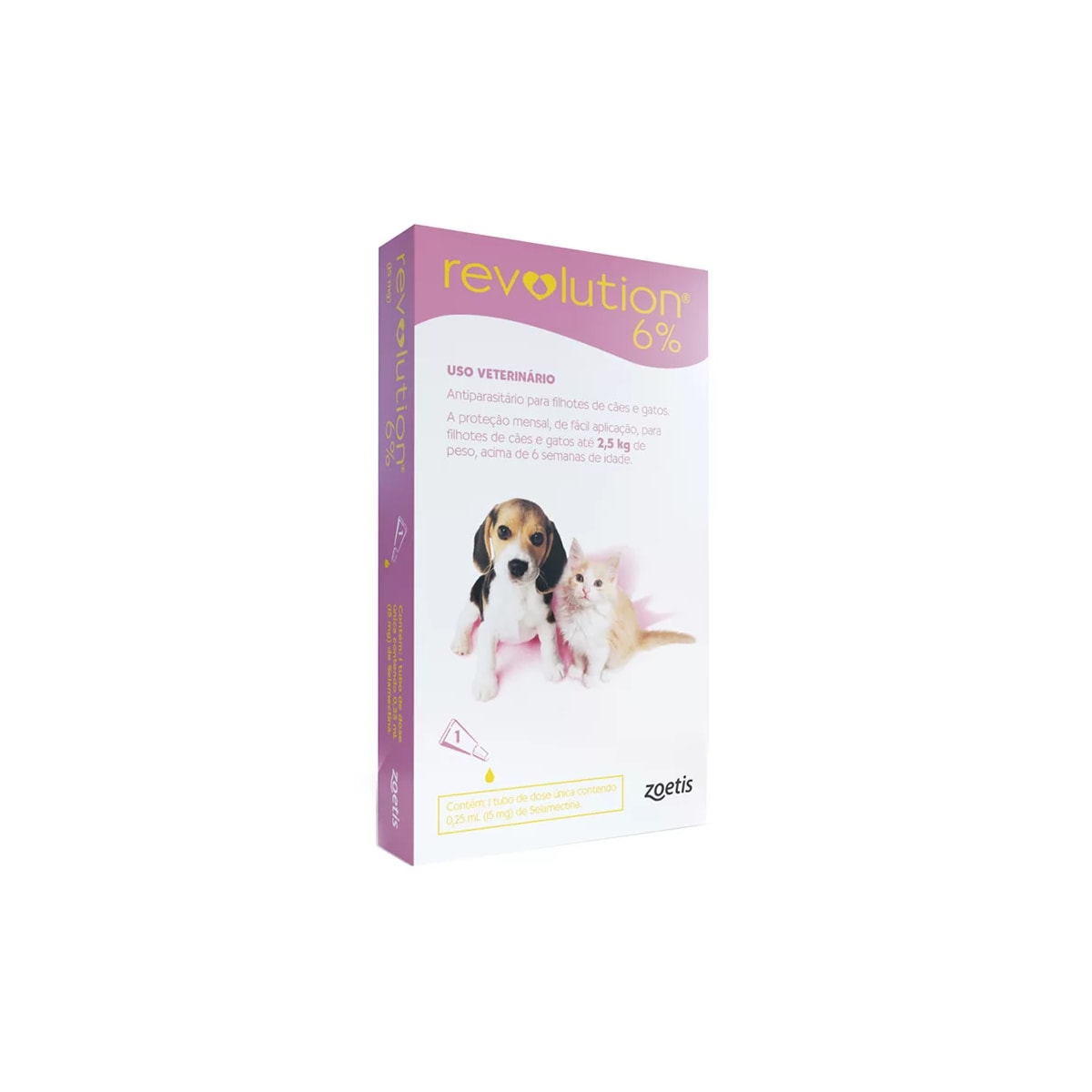 Revolution Zoetis 6% 0.25ml para Filhotes de Cães e Gatos de até 2,5Kg