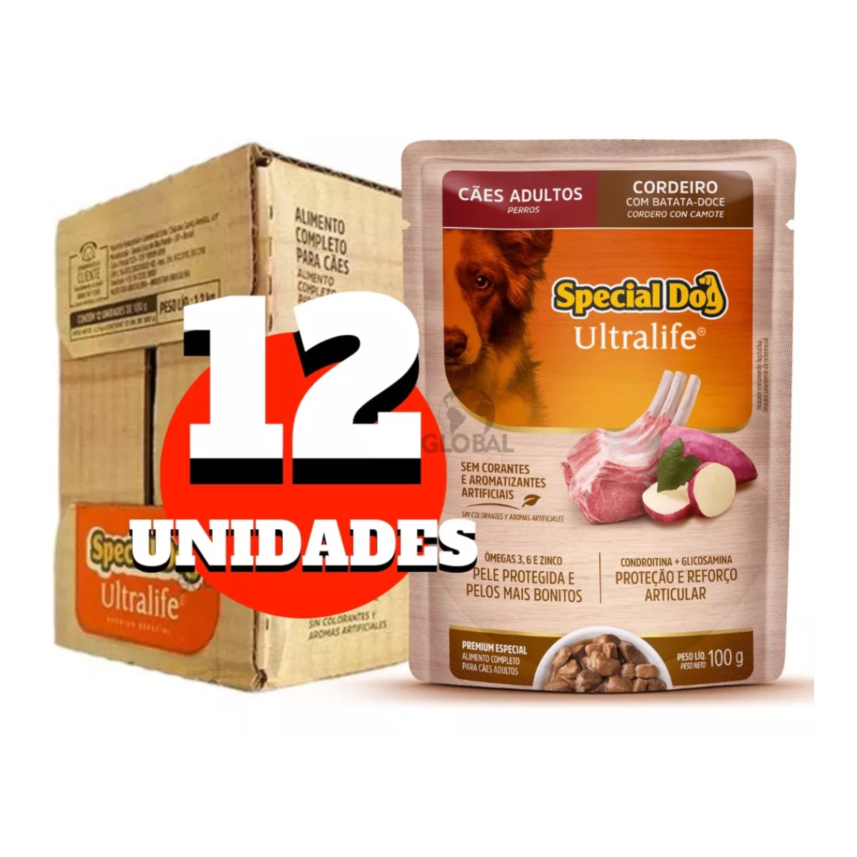 Sache Cachorro Ração Úmida Special Ultralife Cordeiro 12un