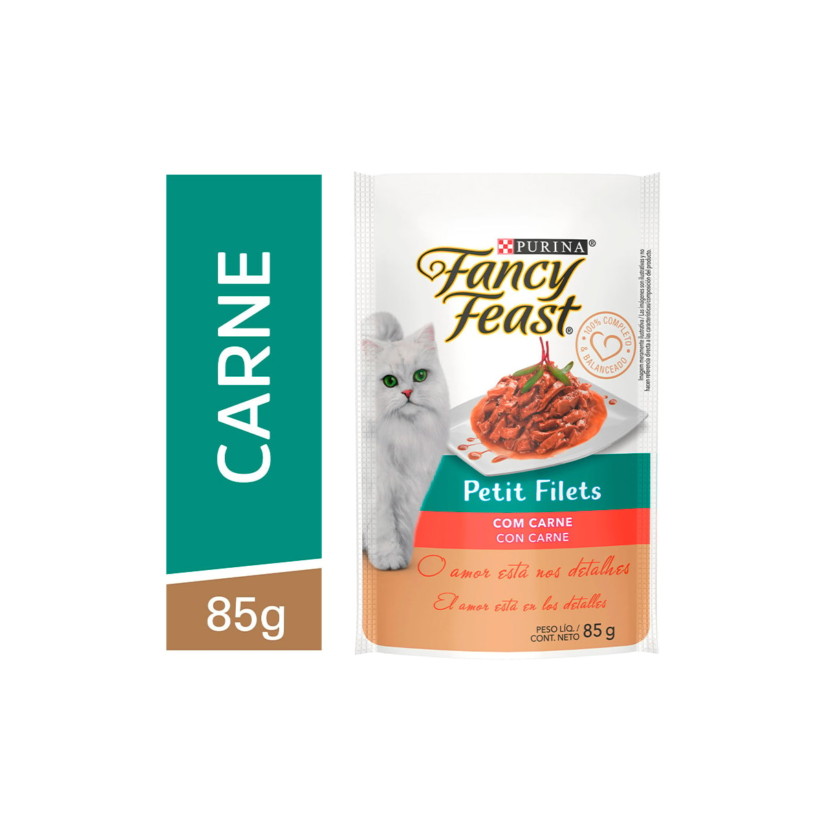 Sachê Fancy Feast Petit Filets Sabor Carne 85g