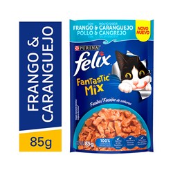 Sachê Felix Fantastic Mix Sabor Frango e Caranguejo 85g