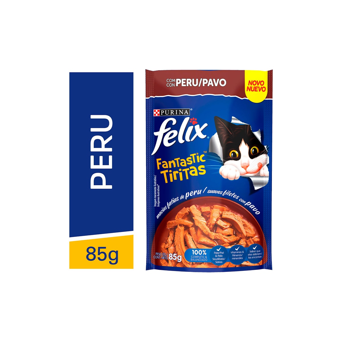 Sachê Felix Fantastic Tiritas Sabor Peru 85g