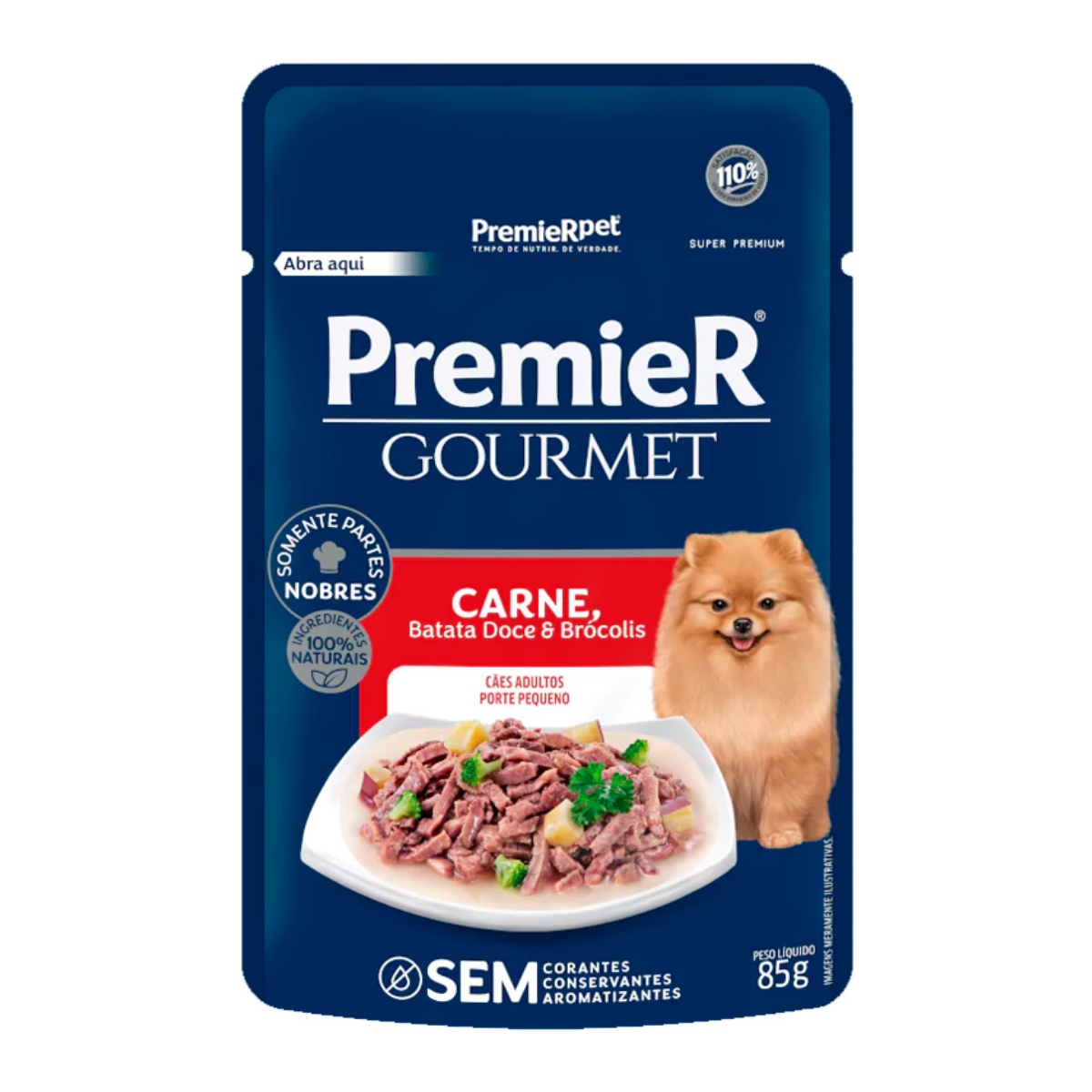 SACHÊ PREMIER CÃES (AD-RP) BATATA DOCE E BRÓCOLIS 85G