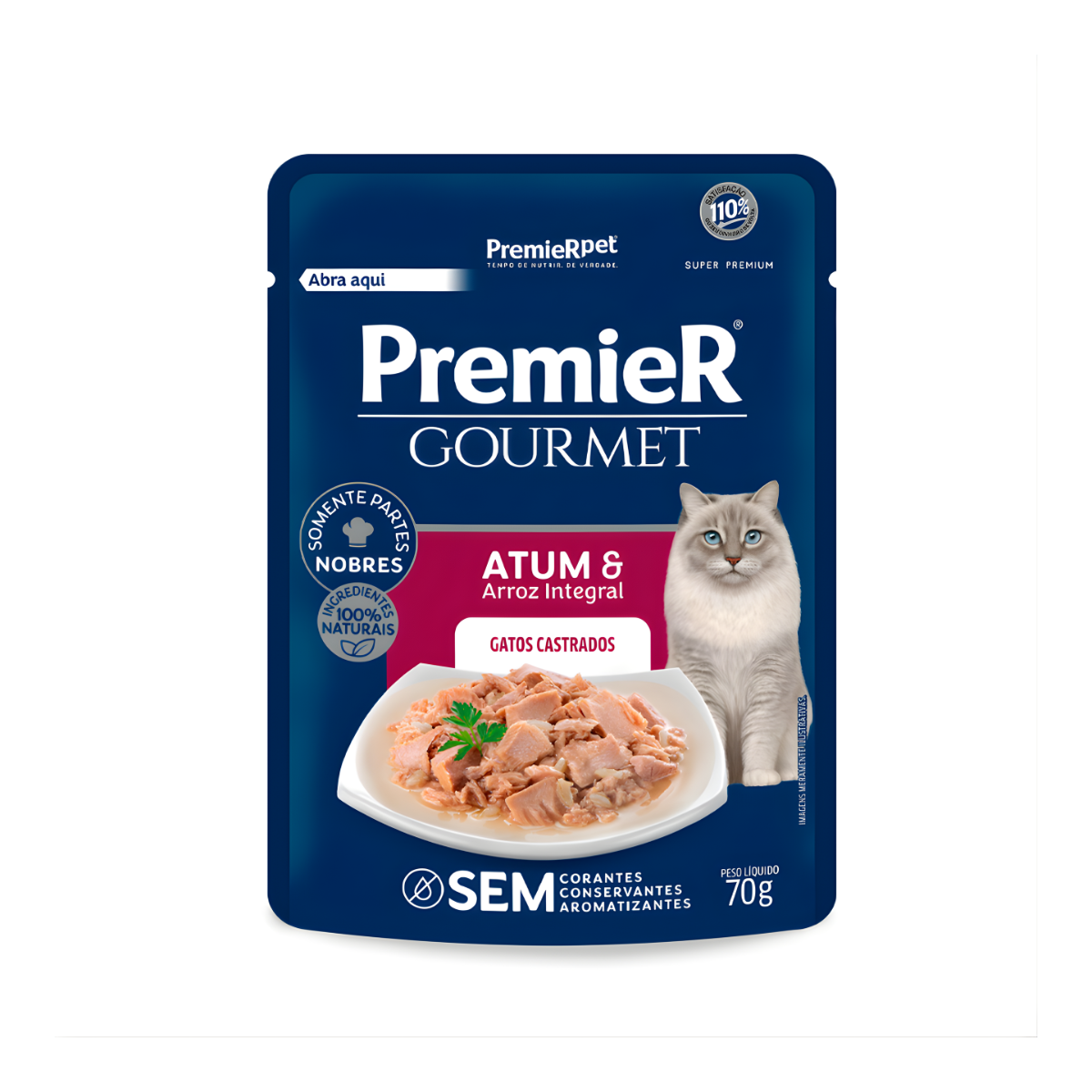 Sachê Premier Gourmet Gatos Adultos Sabor Atum 70g