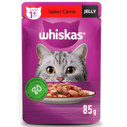 Sachê Whiskas Jelly Adultos Carne 85g