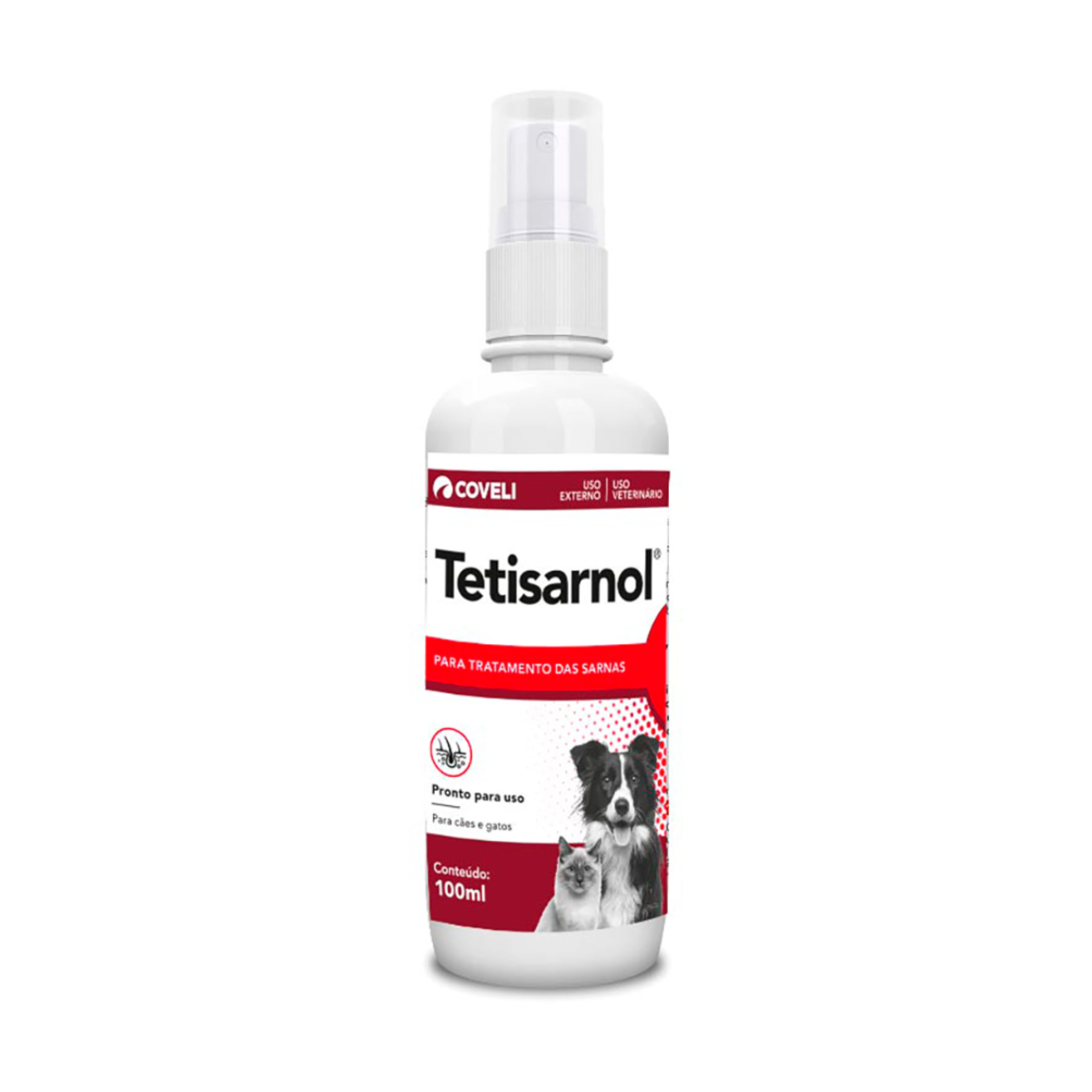 Sarnicida Coveli Tetisarnol para Cães e Gatos 100 ml
