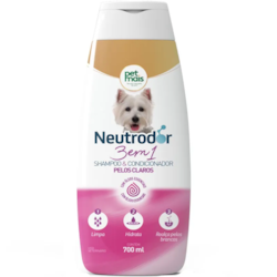 Shampoo e Condicionador 3 em 1 para Pelos Claros Neutrodor Petmais 700 ml