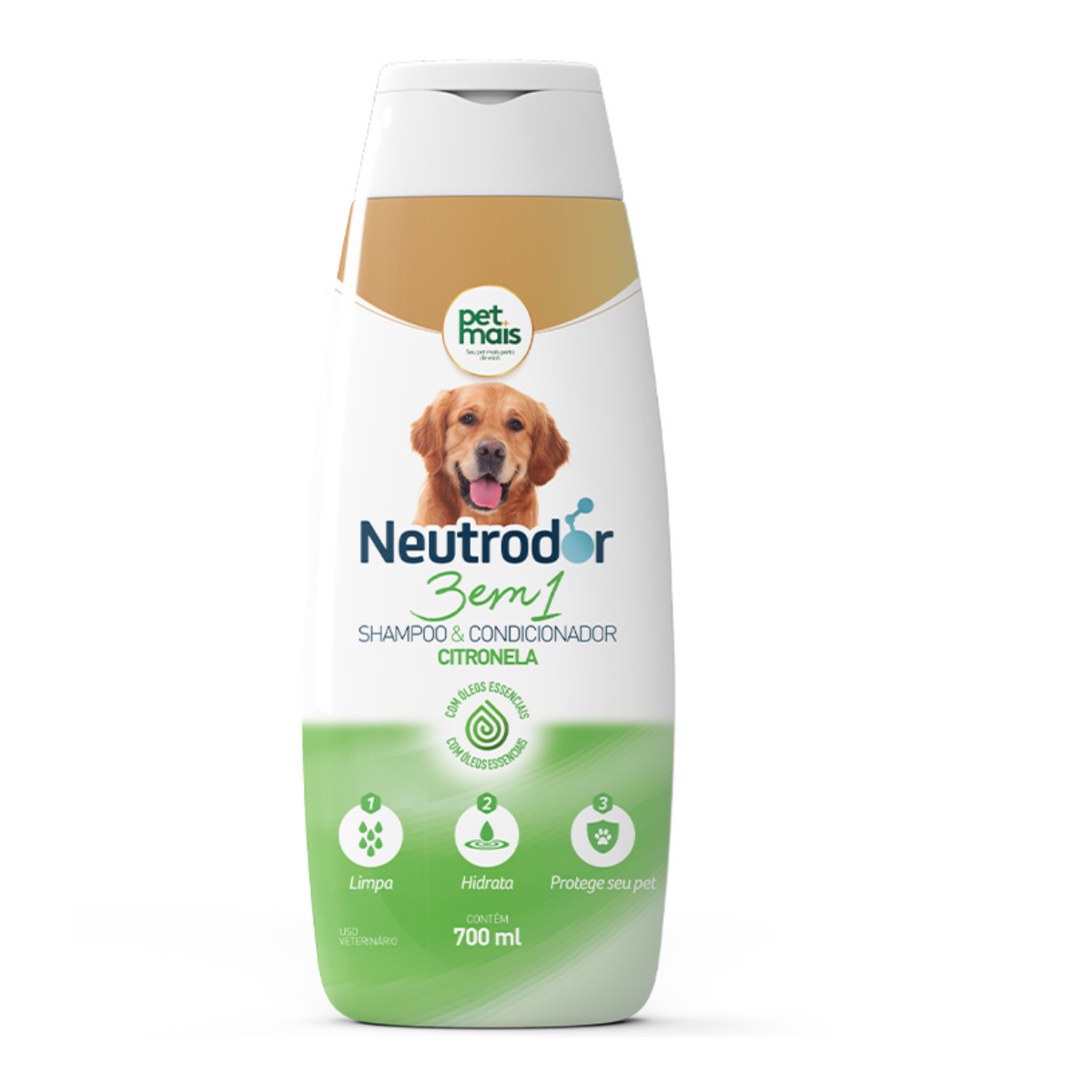 Shampoo & Condicionador Petmais 3 em 1 Citronela Neutrodor 700ml