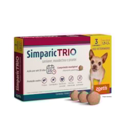 Simparic Trio 3mg (1,25 a  2,5kg) 3 Comprimidos
