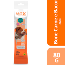 SNACK MAX BONE CARNE E BACON 80G