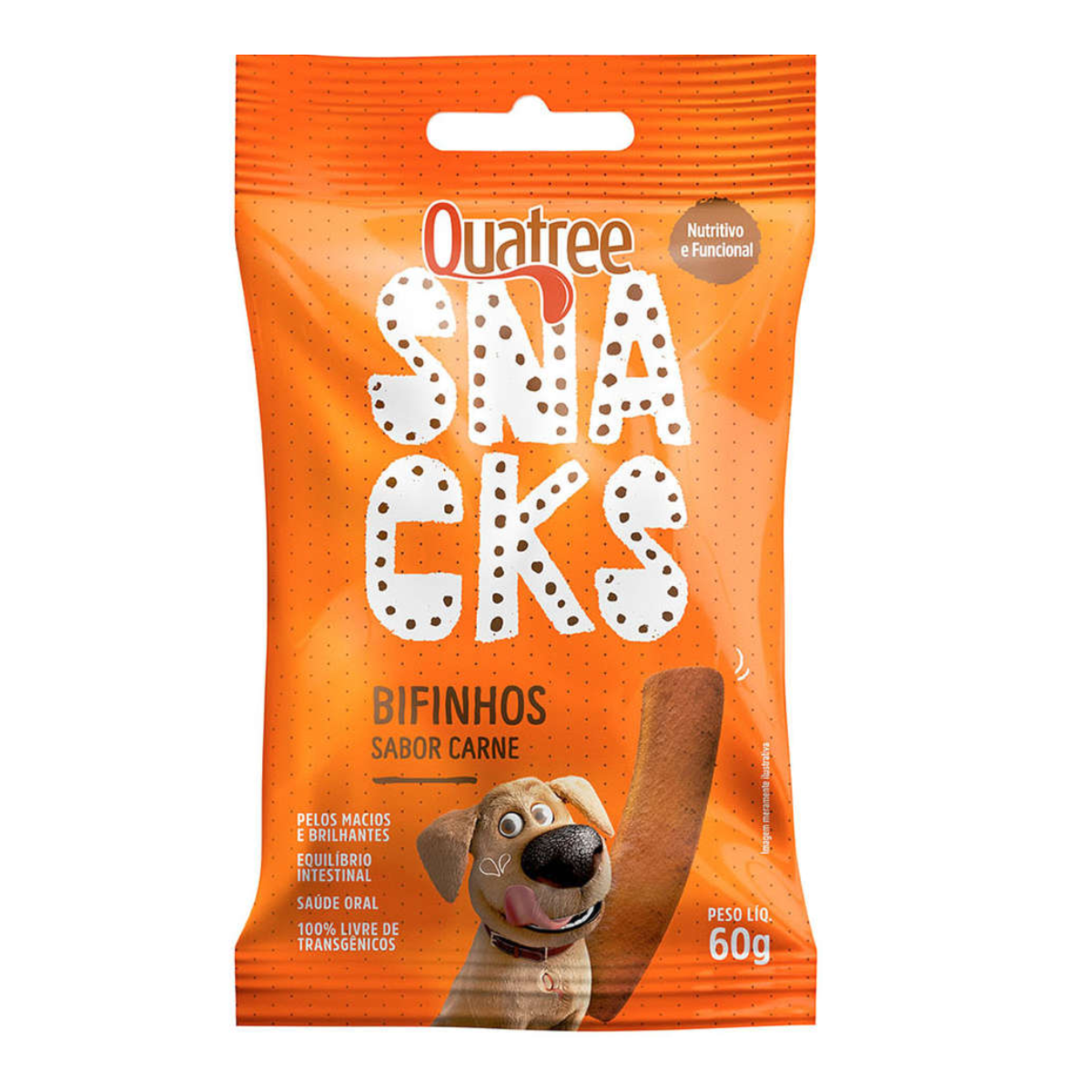 Snack Quatree Bifinho Para Cães Sabor Carne 60g