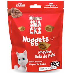 Snack Quatree para Gatos Adultos Sabor Carne Bola de Pelo