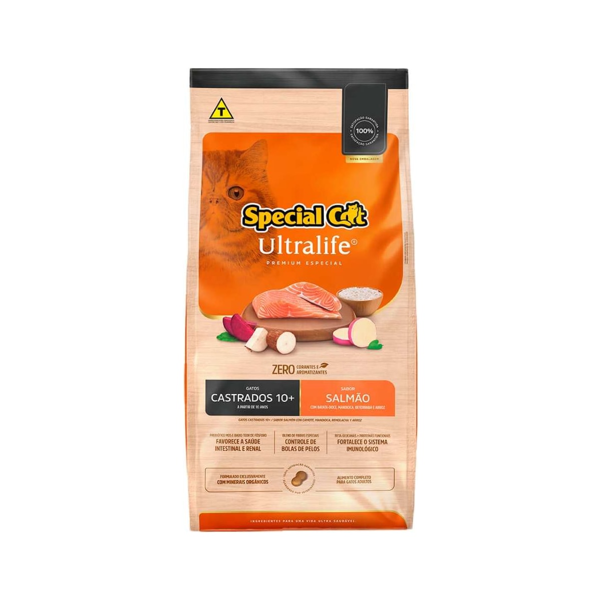 Special Cat Ultralife Salmão e Arroz para Gatos Castrados 10+