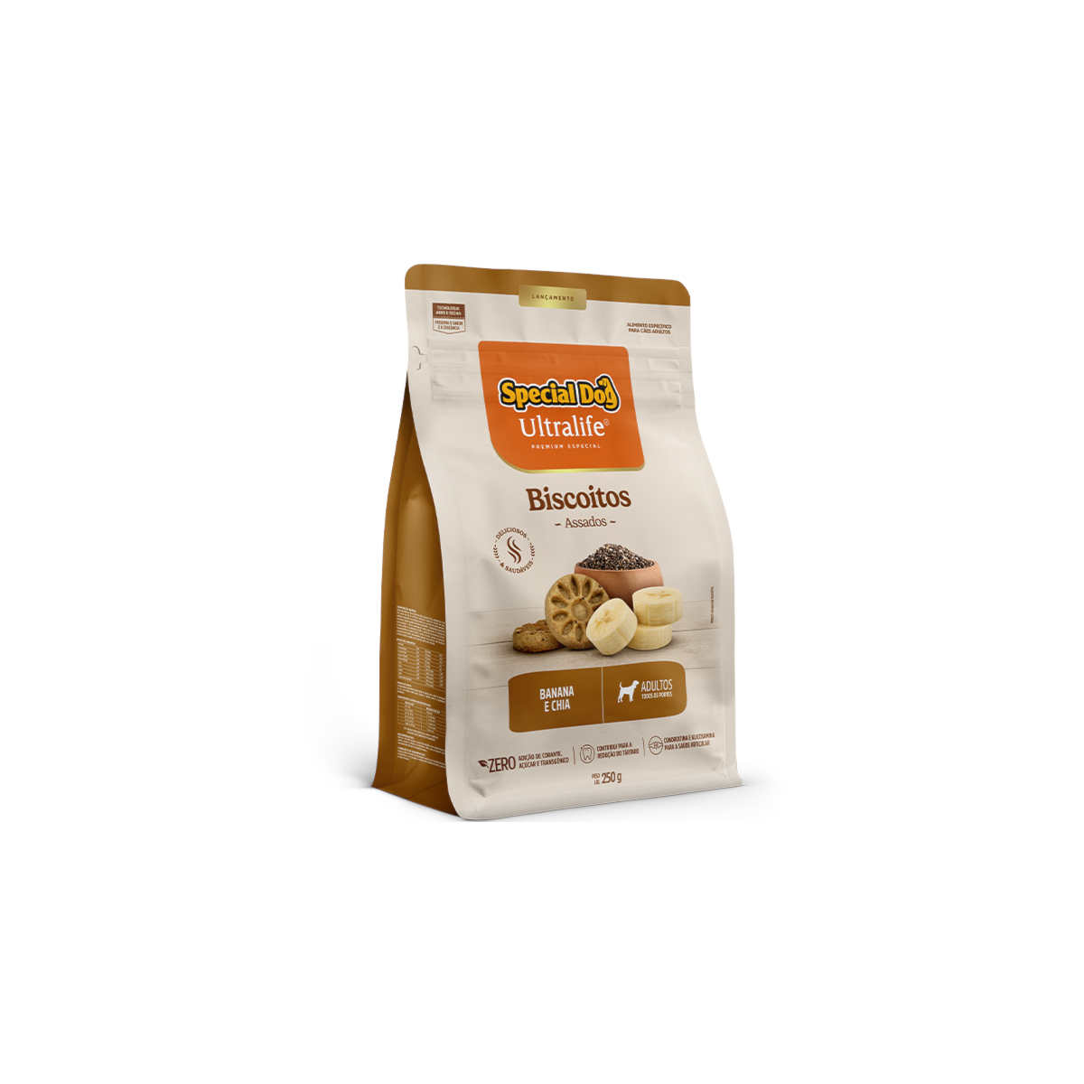 Special Dog Ultralife - Biscoito Banana/Chia Cães Adultos 250g