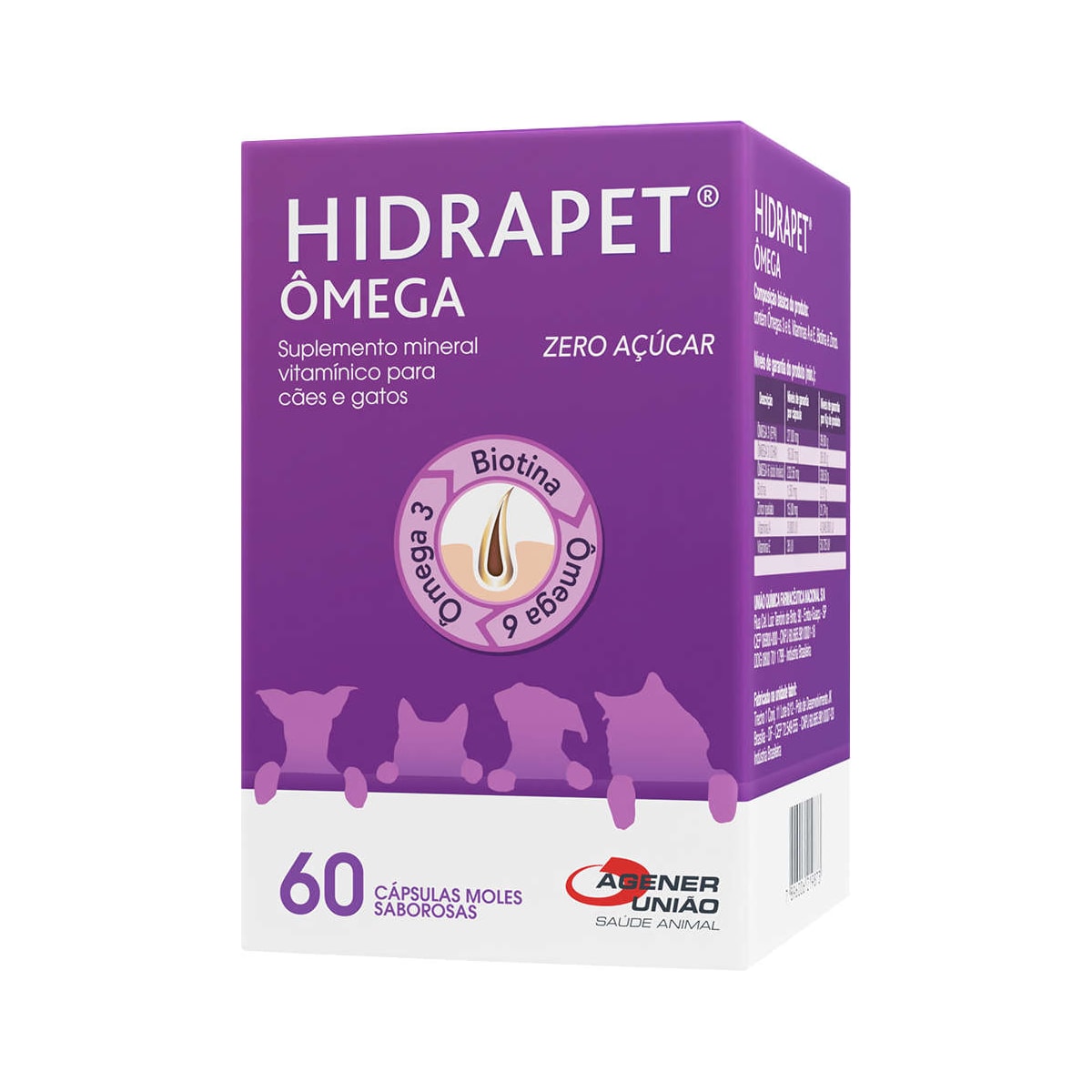 Suplemento Agener Hidrapet Ômega Zero Açúcar