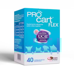 Suplemento Agener União Procart Flex para Cães e Gatos 40 Cápsulas Suplemento Agener União Procart Flex para Cães e Gatos 40 Cápsulas