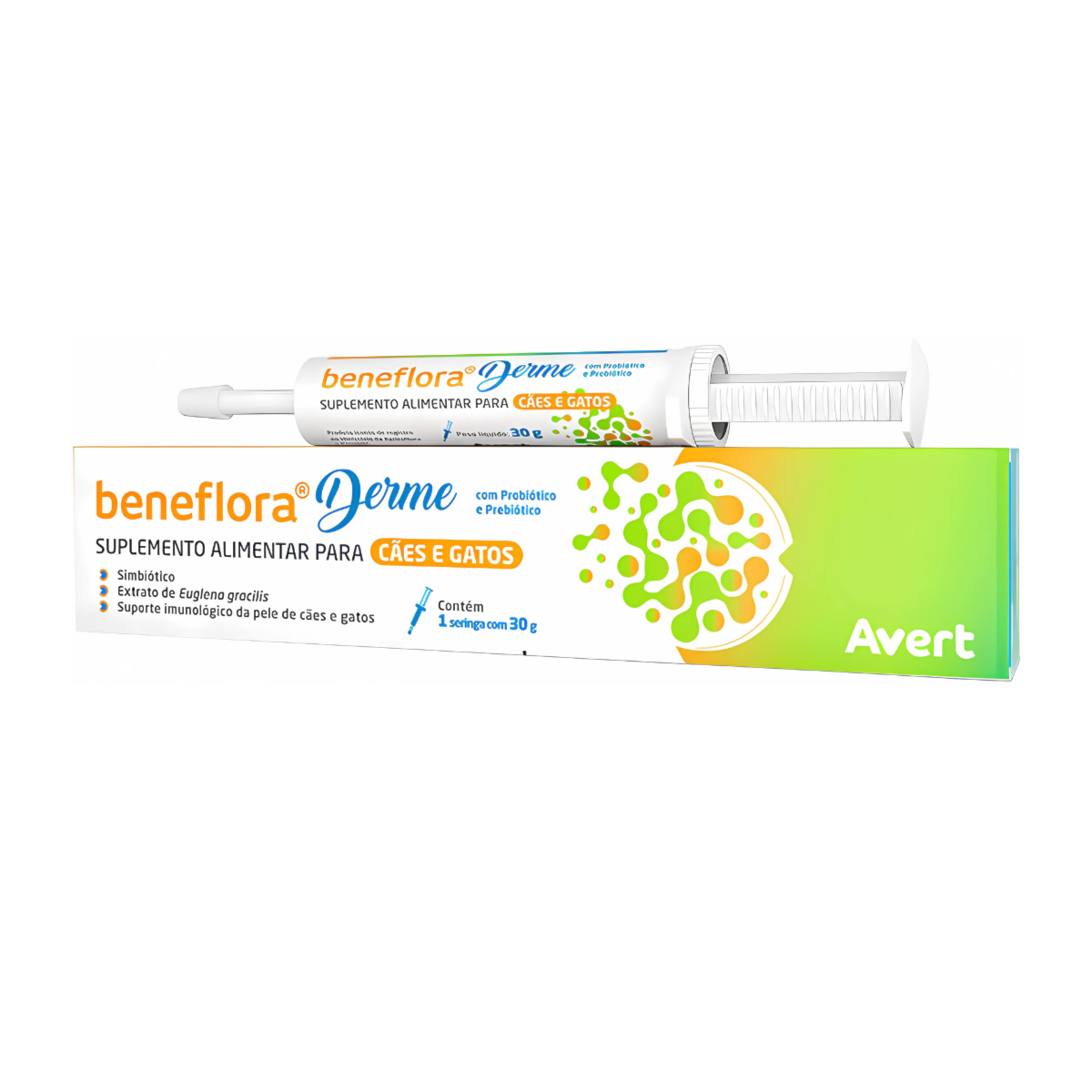 Suplemento Alimentar Avert Beneflora Derme para Cães e Gatos 30g