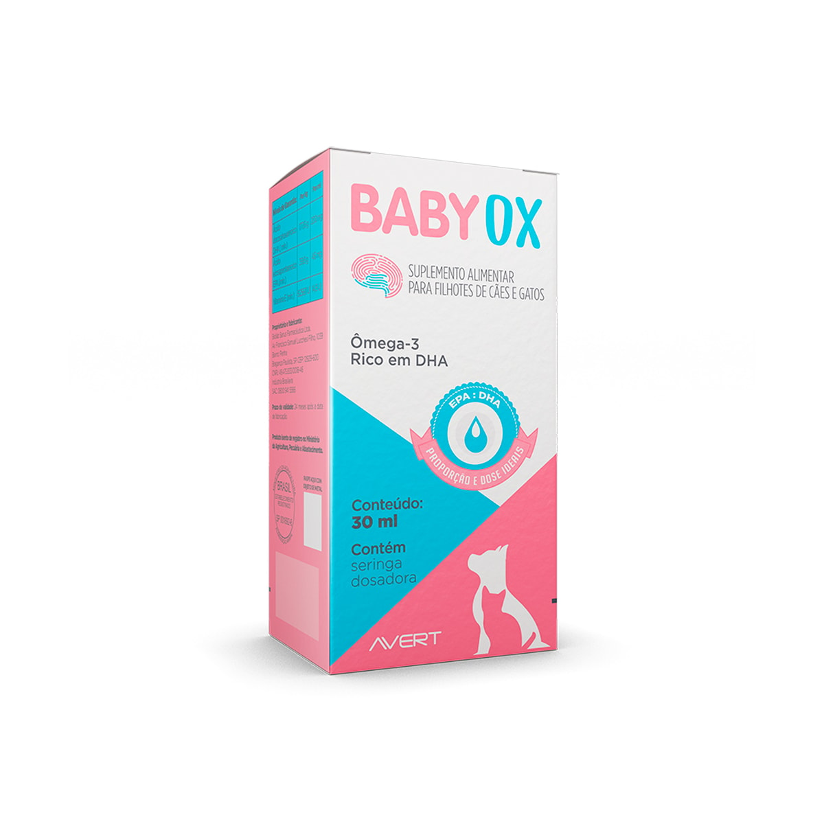 Suplemento Alimentar Baby OX para Cães e Gatos Filhotes