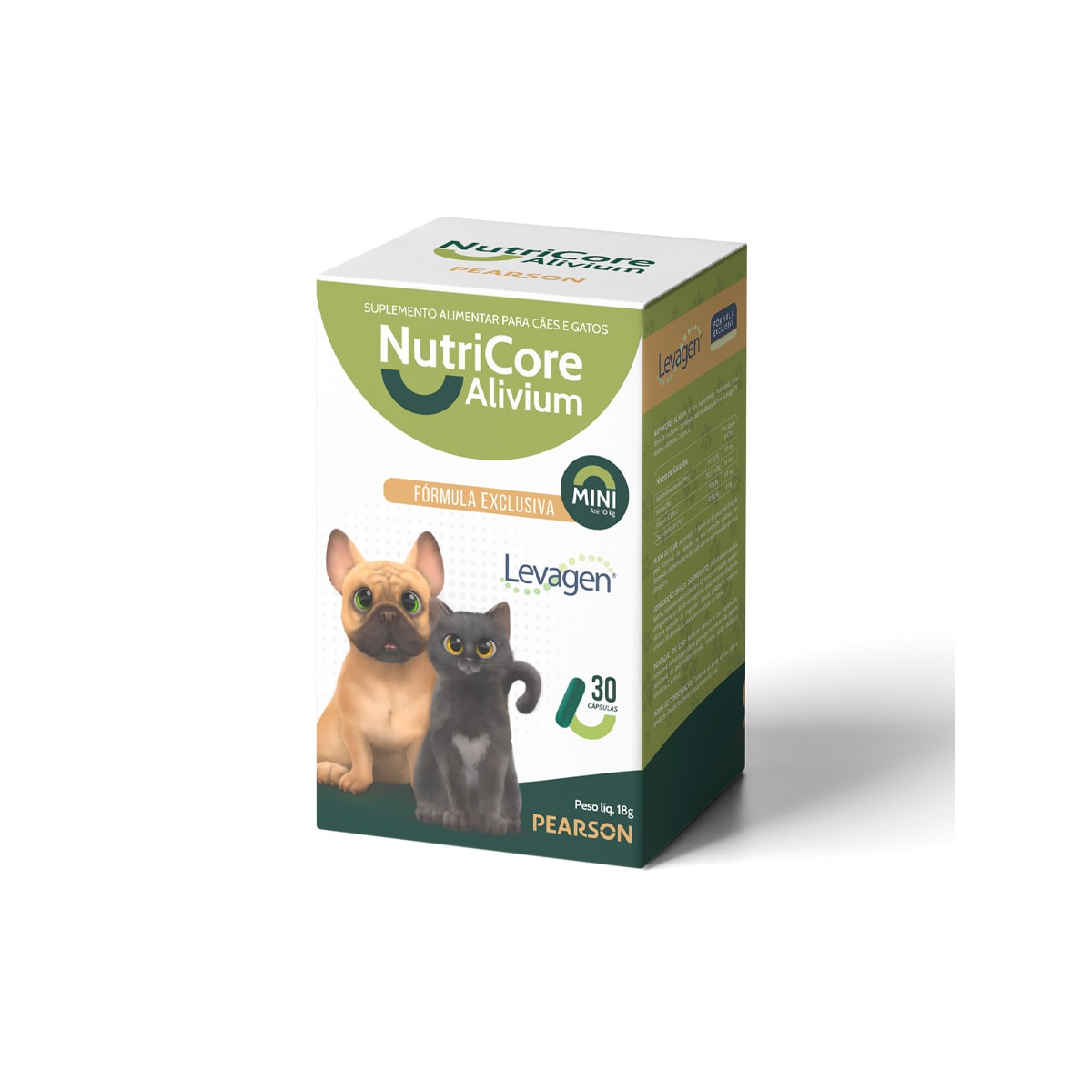 Suplemento Alimentar NutriCore Alivium Mini para Cães e Gatos - 30 capsulas