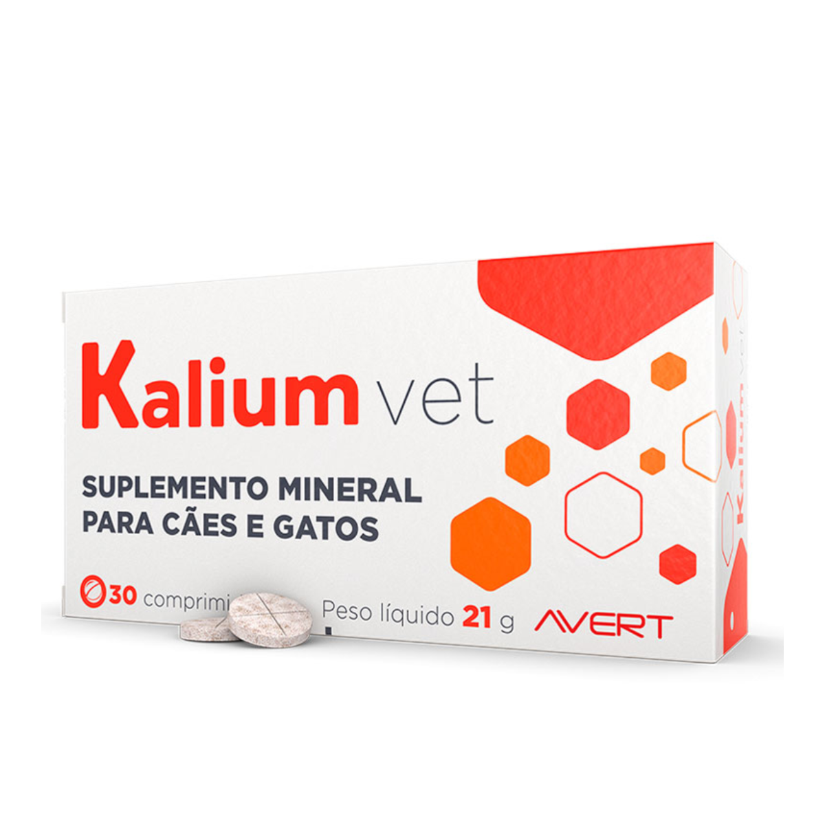 Suplemento Avert Kalium Vet para Cães e Gatos com 30 Comprimidos