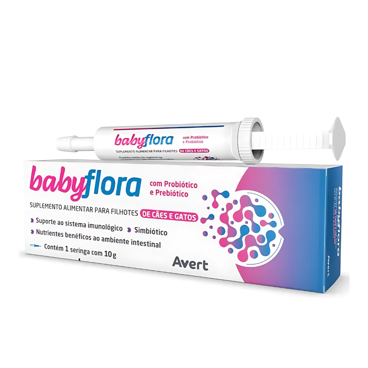 Suplemento Babyflora Avert em Pasta Para Filhotes de Cães e Gatos 10g