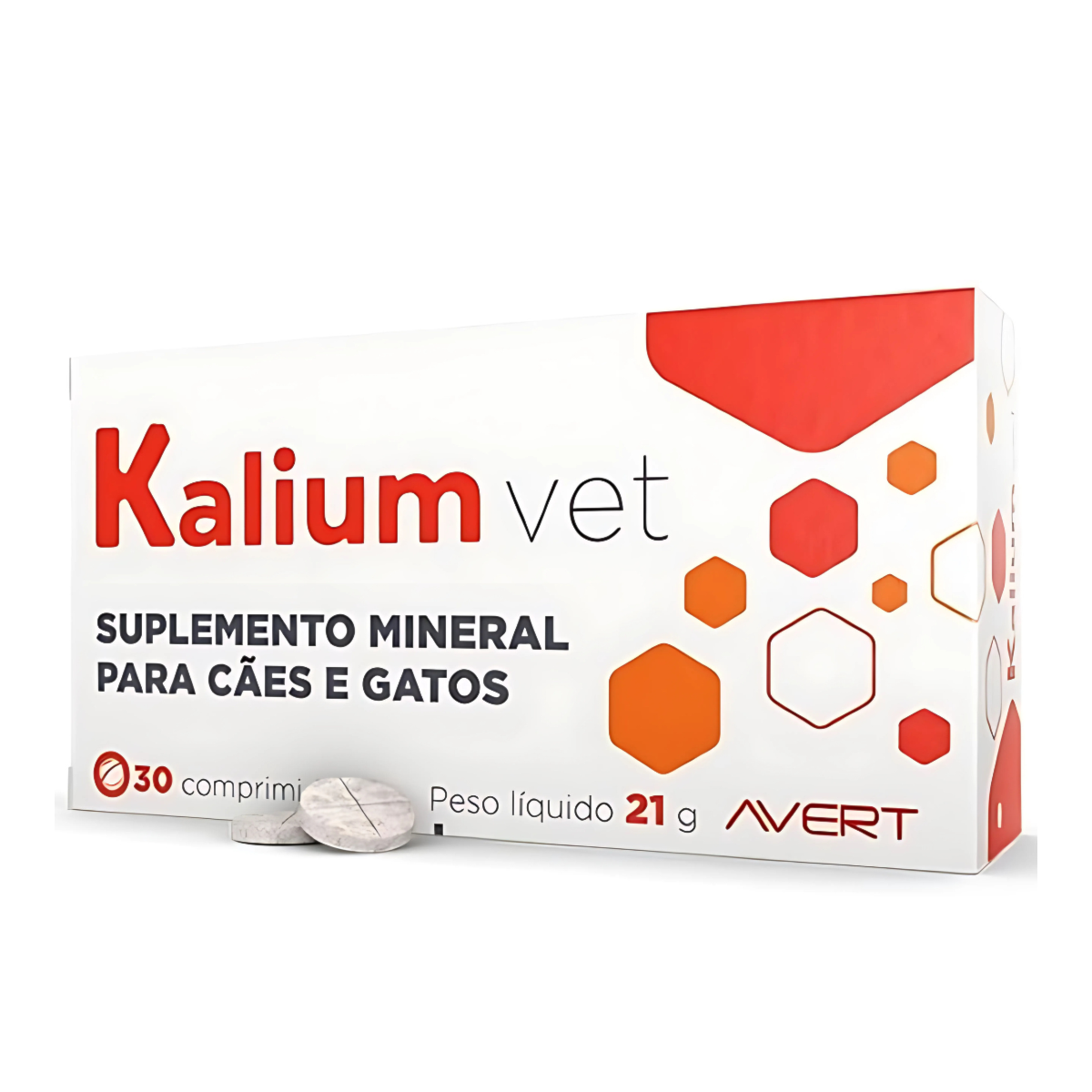 Suplemento Mineral Kalium Vet P/Cães e Gatos 30 comp. Avert