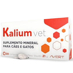 Suplemento Mineral Kalium Vet P/Cães e Gatos 30 comp. Avert