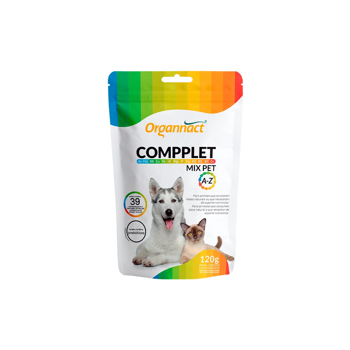 Suplemento Organnact Compplet Mix A-Z para Cães e Gatos