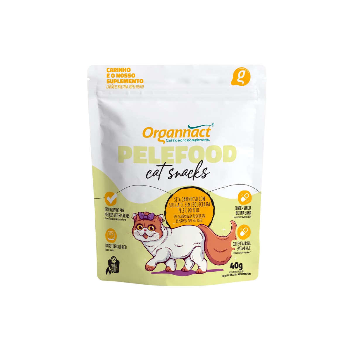 Suplemento Organnact Pelefood Cat Snacks