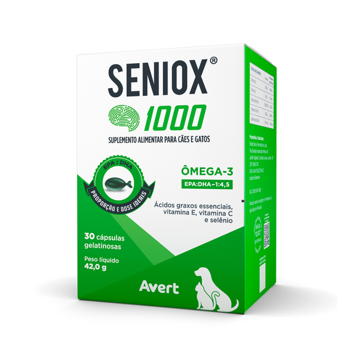 Suplemento Seniox 1000mg com 30 Cápsulas