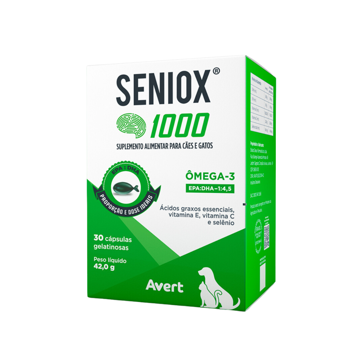 Suplemento Seniox 500mg com 30 Cápsulas