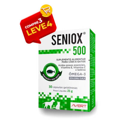 Suplemento Seniox 500mg com 30 Cápsulas (PAGUE 3 E LEVE 4)