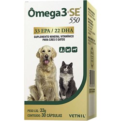 Suplemento Vetnil Ômega 3 SE 550 para Cães e Gatos