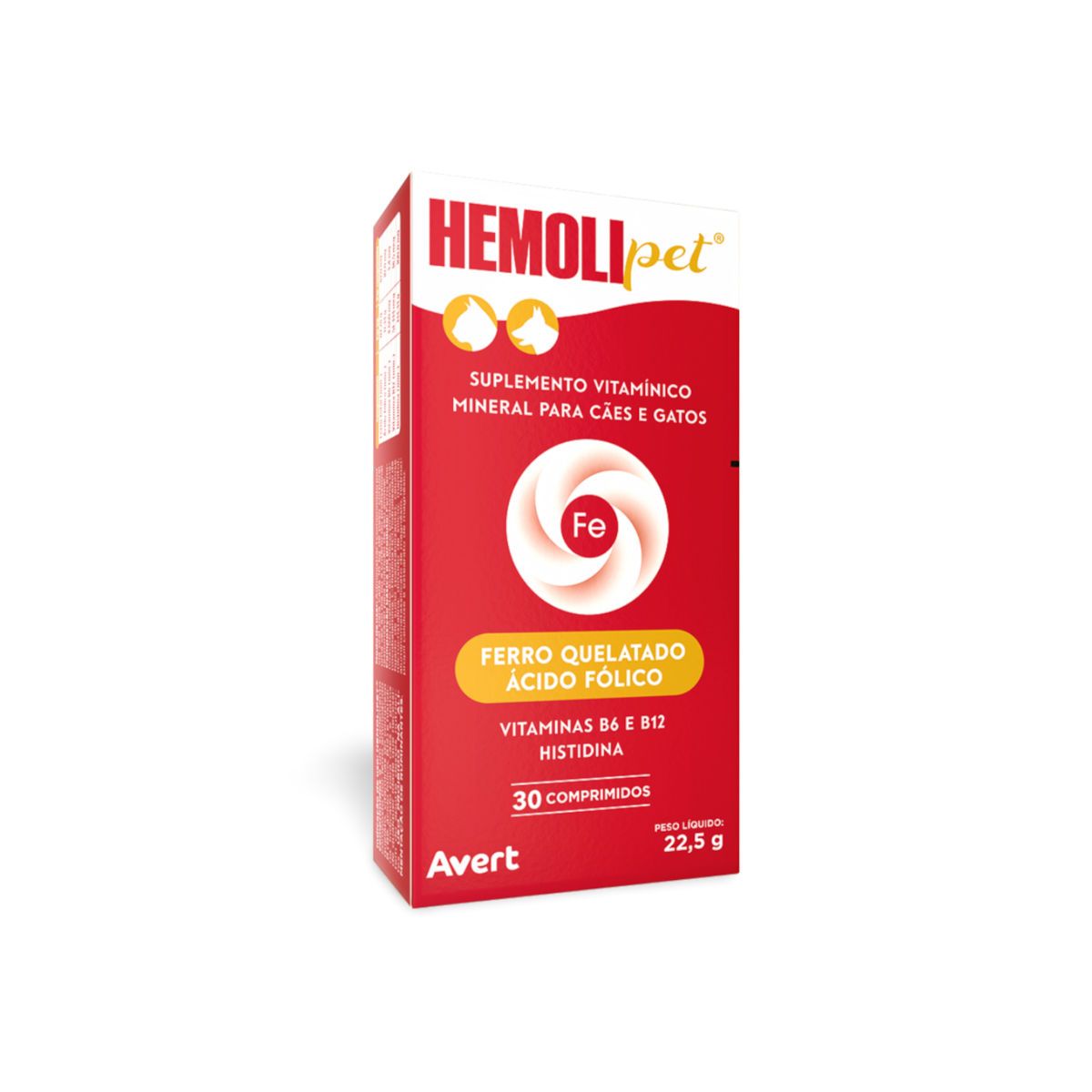 Suplemento Vitamínico Avert Hemolipet - 30 Comprimidos