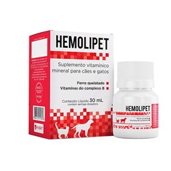 Suplemento Vitamínico Avert Hemolipet para Cães e Gatos