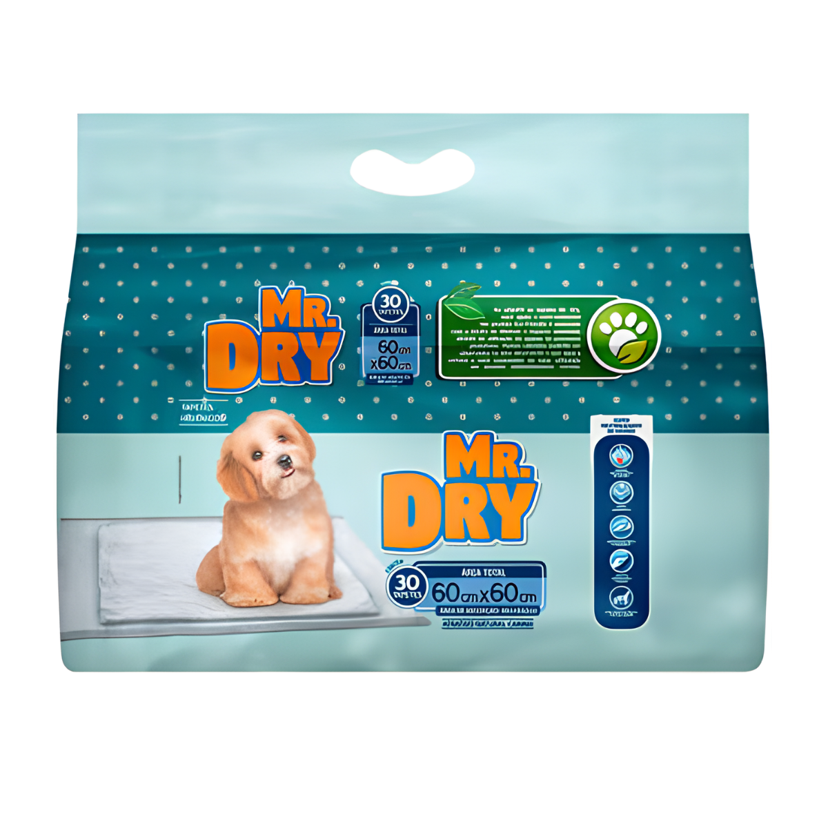 Tapete Higiênico Mr. Dry 60x60cm – 30 Unidades