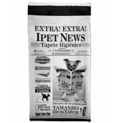 TAPETE HIGIENICO PARA CÃES IPET NEWS NEUTRO (7UN)(60X60)